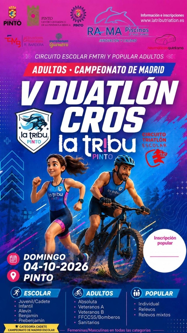 Duatlón Cros la Tribu Pintoposter