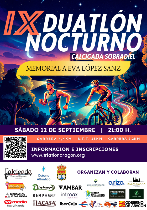 IX Duatlón Nocturno Calcigada-Sobradielposter