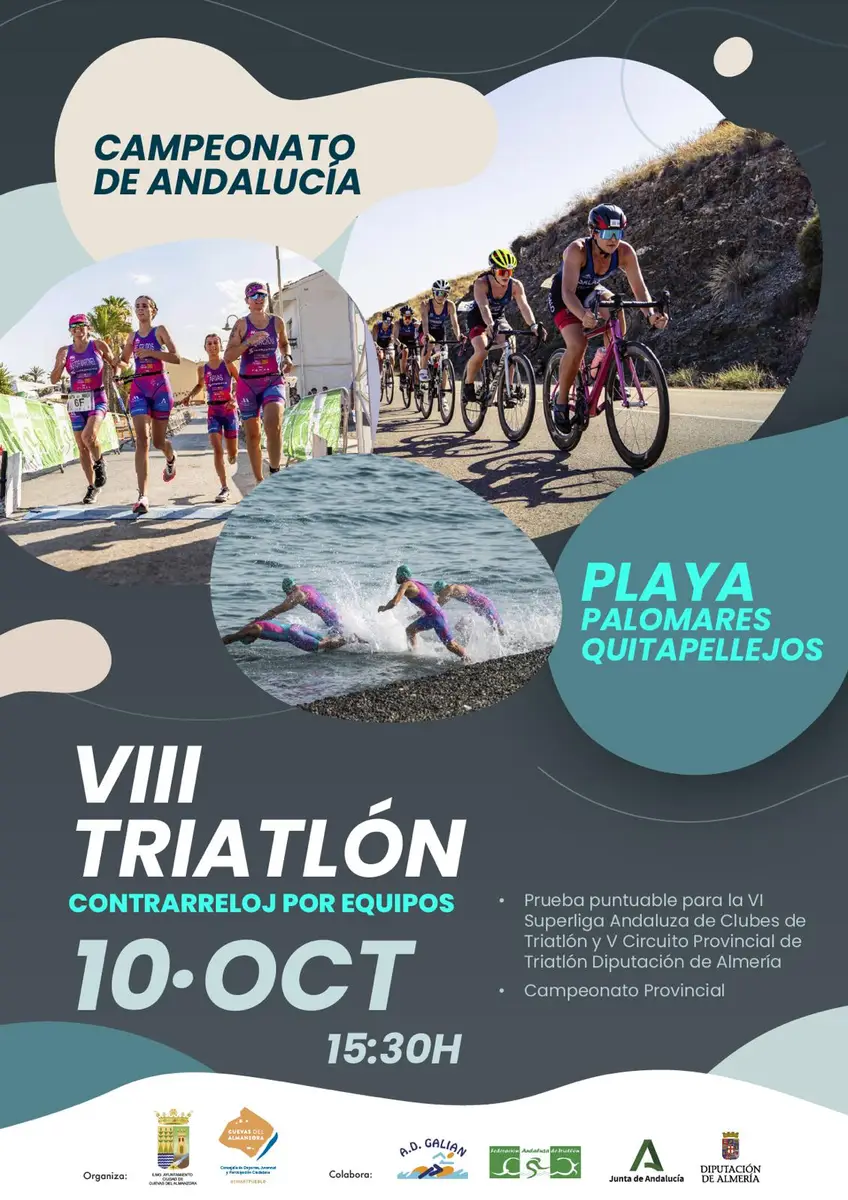 VIII Triatlón por Equipos Palomares – Cuevas del Almanzoraposter